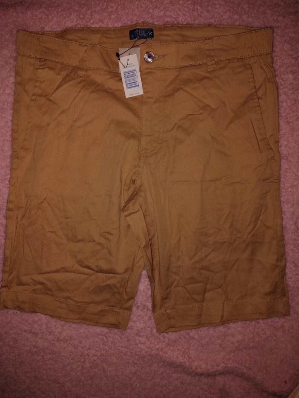 Men's Flat Front Chino Shorts in Tan
